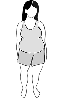 an obese human figure